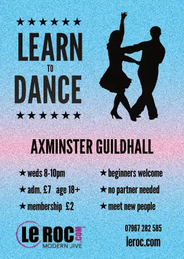 Flyer image for Leroc dance class at Axminster